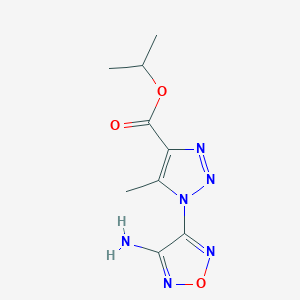 molecular formula C9H12N6O3 B11543592 propan-2-yl 1-(4-amino-1,2,5-oxadiazol-3-yl)-5-methyl-1H-1,2,3-triazole-4-carboxylate 