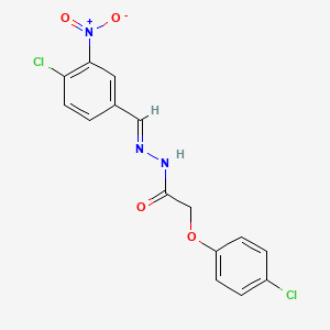 molecular formula C15H11Cl2N3O4 B11543607 N'-[(E)-(4-chloro-3-nitrophenyl)methylidene]-2-(4-chlorophenoxy)acetohydrazide 