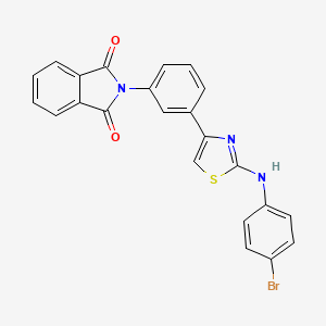 molecular formula C23H14BrN3O2S B11543683 2-(3-{2-[(4-bromophenyl)amino]-1,3-thiazol-4-yl}phenyl)-1H-isoindole-1,3(2H)-dione 
