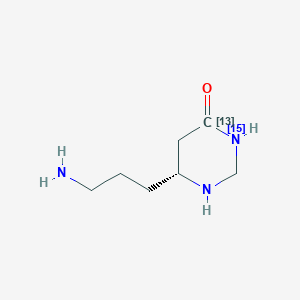 6-(3-Aminopropyl)-1,3-diazacyclohexan-4-one