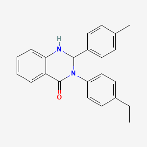 molecular formula C23H22N2O B11543876 3-(4-ethylphenyl)-2-(4-methylphenyl)-2,3-dihydroquinazolin-4(1H)-one 