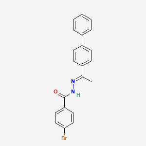 molecular formula C21H17BrN2O B11543955 N'-[(1E)-1-(biphenyl-4-yl)ethylidene]-4-bromobenzohydrazide 