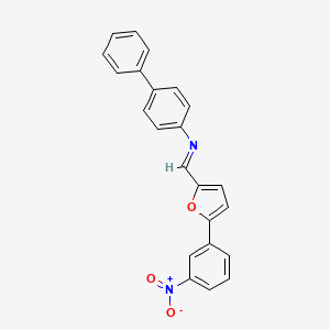 molecular formula C23H16N2O3 B11543971 N-{(E)-[5-(3-nitrophenyl)furan-2-yl]methylidene}biphenyl-4-amine 
