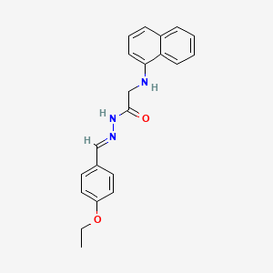 molecular formula C21H21N3O2 B11543992 N'-[(E)-(4-Ethoxyphenyl)methylidene]-2-[(naphthalen-1-YL)amino]acetohydrazide 