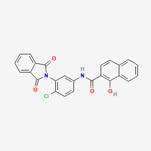 molecular formula C25H15ClN2O4 B11543997 N-[4-chloro-3-(1,3-dioxo-1,3-dihydro-2H-isoindol-2-yl)phenyl]-1-hydroxynaphthalene-2-carboxamide 