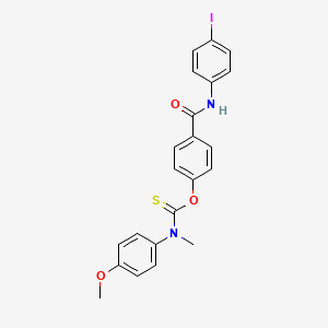 molecular formula C22H19IN2O3S B11544111 O-{4-[(4-iodophenyl)carbamoyl]phenyl} (4-methoxyphenyl)methylcarbamothioate 