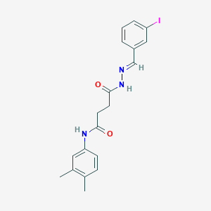 molecular formula C19H20IN3O2 B11544316 N-(3,4-dimethylphenyl)-4-[(2E)-2-(3-iodobenzylidene)hydrazinyl]-4-oxobutanamide 