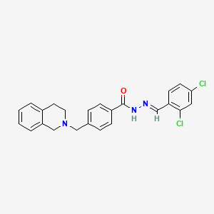molecular formula C24H21Cl2N3O B11544333 N'-[(E)-(2,4-dichlorophenyl)methylidene]-4-(3,4-dihydroisoquinolin-2(1H)-ylmethyl)benzohydrazide 