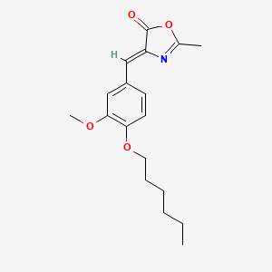 molecular formula C18H23NO4 B11544453 (4Z)-4-[4-(hexyloxy)-3-methoxybenzylidene]-2-methyl-1,3-oxazol-5(4H)-one 