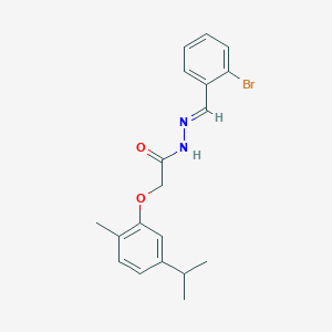 molecular formula C19H21BrN2O2 B11544617 N'-[(E)-(2-bromophenyl)methylidene]-2-[2-methyl-5-(propan-2-yl)phenoxy]acetohydrazide 