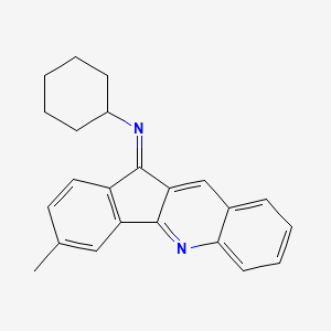 molecular formula C23H22N2 B11544624 N-cyclohexyl-3-methylindeno[1,2-b]quinolin-11-imine 
