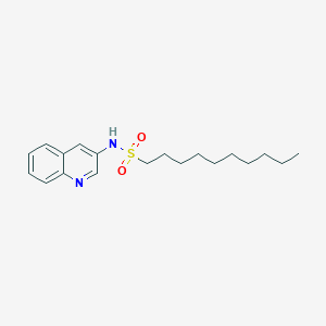 molecular formula C19H28N2O2S B11544693 N-(quinolin-3-yl)decane-1-sulfonamide 