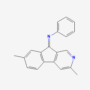 molecular formula C20H16N2 B11545025 Indeno[2,1-c]pyridine, 3,7-dimethyl-9-phenylimino- 