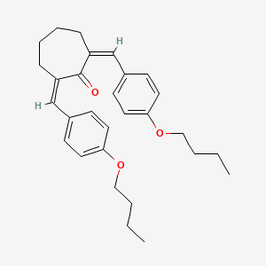 molecular formula C29H36O3 B11545102 (2Z,7Z)-2,7-bis[(4-butoxyphenyl)methylidene]cycloheptan-1-one 