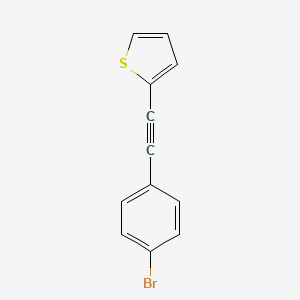 molecular formula C12H7BrS B11545190 2-[2-(4-Bromophenyl)ethynyl]thiophene 