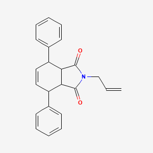 molecular formula C23H21NO2 B11545269 2-allyl-4,7-diphenyl-3a,4,7,7a-tetrahydro-1H-isoindole-1,3(2H)-dione 