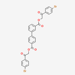 molecular formula C30H20Br2O6 B11545279 Bis[2-(4-bromophenyl)-2-oxoethyl] biphenyl-3,4'-dicarboxylate 
