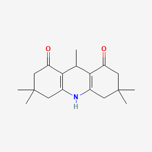 molecular formula C18H25NO2 B11545292 3,3,6,6,9-pentamethyl-3,4,6,7,9,10-hexahydroacridine-1,8(2H,5H)-dione 