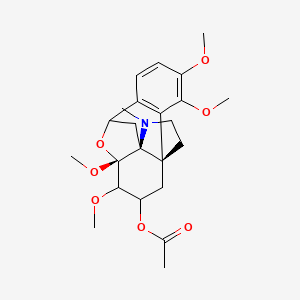 molecular formula C23H31NO7 B1154535 6-Dihydroepistephamiersine-6-acetate CAS No. 57361-74-7