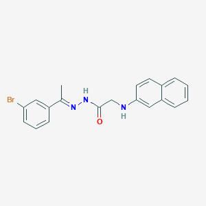 molecular formula C20H18BrN3O B11545356 N'-[(1E)-1-(3-Bromophenyl)ethylidene]-2-[(naphthalen-2-YL)amino]acetohydrazide 