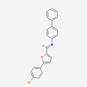 molecular formula C23H16BrNO B11545364 N-{(E)-[5-(4-bromophenyl)furan-2-yl]methylidene}biphenyl-4-amine 