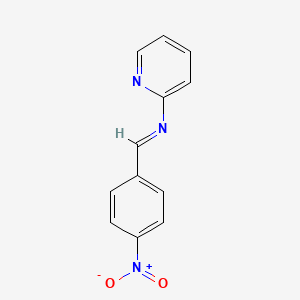 molecular formula C12H9N3O2 B11545478 Pyridine, 2-(4-nitrobenzylidenamino)- 