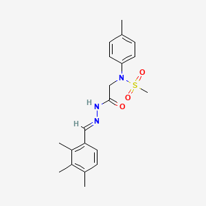 molecular formula C20H25N3O3S B11545502 N-(4-Methylphenyl)-N-({N'-[(E)-(2,3,4-trimethylphenyl)methylidene]hydrazinecarbonyl}methyl)methanesulfonamide 
