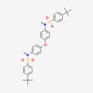 molecular formula C32H36N2O5S2 B11545503 N,N'-(oxydibenzene-4,1-diyl)bis(4-tert-butylbenzenesulfonamide) 