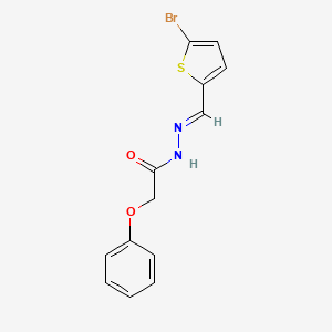 molecular formula C13H11BrN2O2S B11545535 N'-[(5-bromo-2-thienyl)methylene]-2-phenoxyacetohydrazide 