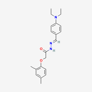 molecular formula C21H27N3O2 B11545537 N'-[(E)-[4-(Diethylamino)phenyl]methylidene]-2-(2,4-dimethylphenoxy)acetohydrazide 