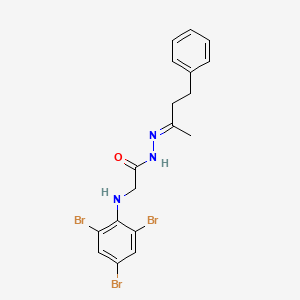 molecular formula C18H18Br3N3O B11545614 N'-[(2E)-4-Phenylbutan-2-ylidene]-2-[(2,4,6-tribromophenyl)amino]acetohydrazide 
