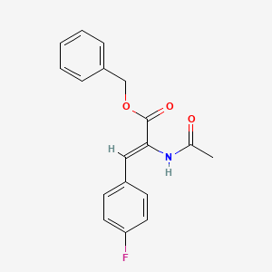 molecular formula C18H16FNO3 B11545632 benzyl (2Z)-2-(acetylamino)-3-(4-fluorophenyl)acrylate 