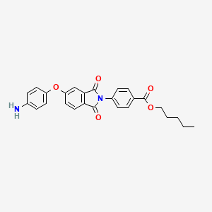 molecular formula C26H24N2O5 B11545732 pentyl 4-[5-(4-aminophenoxy)-1,3-dioxo-1,3-dihydro-2H-isoindol-2-yl]benzoate 