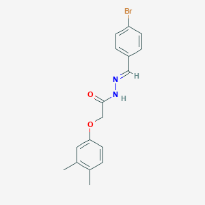 molecular formula C17H17BrN2O2 B11545738 N'-[(E)-(4-bromophenyl)methylidene]-2-(3,4-dimethylphenoxy)acetohydrazide 