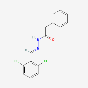 molecular formula C15H12Cl2N2O B11545743 N'-[(E)-(2,6-Dichlorophenyl)methylidene]-2-phenylacetohydrazide 