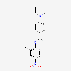 molecular formula C18H21N3O2 B11545933 Benzenamine, N-[[4-(diethylamino)phenyl]methylene]-2-methyl-4-nitro- CAS No. 247218-11-7
