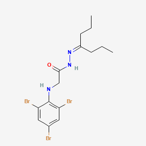 molecular formula C15H20Br3N3O B11546212 N'-(Heptan-4-ylidene)-2-[(2,4,6-tribromophenyl)amino]acetohydrazide 