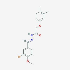 molecular formula C18H19BrN2O3 B11546276 N'-[(E)-(3-bromo-4-methoxyphenyl)methylidene]-2-(3,4-dimethylphenoxy)acetohydrazide 