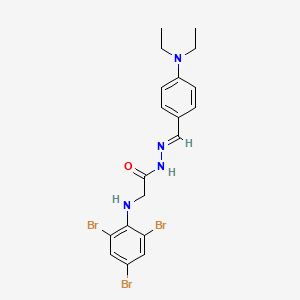 molecular formula C19H21Br3N4O B11546292 N'-[(E)-[4-(Diethylamino)phenyl]methylidene]-2-[(2,4,6-tribromophenyl)amino]acetohydrazide 