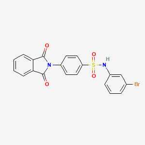 molecular formula C20H13BrN2O4S B11546427 N-(3-bromophenyl)-4-(1,3-dioxo-1,3-dihydro-2H-isoindol-2-yl)benzenesulfonamide 