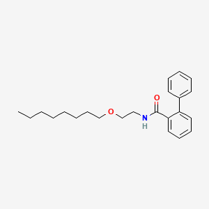 molecular formula C23H31NO2 B11546484 Biphenyl-2-carboxamide, N-(2-octyloxyethyl)- 