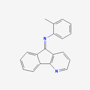 molecular formula C19H14N2 B11546510 N-[(5Z)-5H-Indeno[1,2-b]pyridin-5-ylidene]-2-methylaniline 