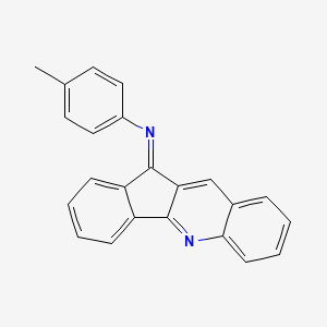 molecular formula C23H16N2 B11546558 N-[(11Z)-11H-indeno[1,2-b]quinolin-11-ylidene]-4-methylaniline 