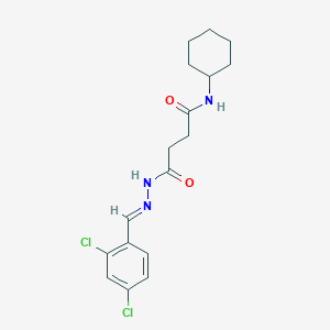 molecular formula C17H21Cl2N3O2 B11546621 N-Cyclohexyl-3-(2,4-dichloro-benzylidene-hydrazinocarbonyl)-propionamide 