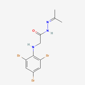 molecular formula C11H12Br3N3O B11546629 N'-(Propan-2-ylidene)-2-[(2,4,6-tribromophenyl)amino]acetohydrazide 