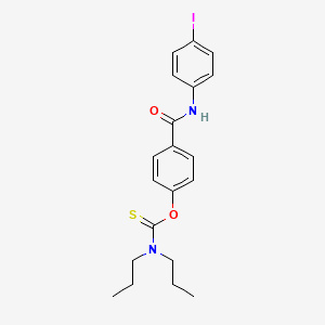 molecular formula C20H23IN2O2S B11546664 O-{4-[(4-iodophenyl)carbamoyl]phenyl} dipropylcarbamothioate 