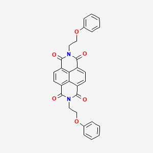 molecular formula C30H22N2O6 B11546764 2,7-bis(2-phenoxyethyl)benzo[lmn][3,8]phenanthroline-1,3,6,8(2H,7H)-tetraone 