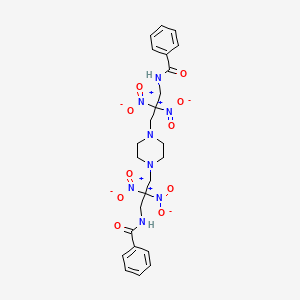 molecular formula C24H28N8O10 B11546782 N,N'-[piperazine-1,4-diylbis(2,2-dinitropropane-3,1-diyl)]dibenzamide 