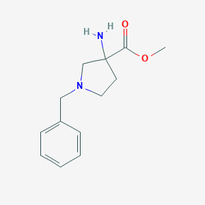 molecular formula C13H18N2O2 B115468 Methyl 3-amino-1-benzylpyrrolidine-3-carboxylate CAS No. 145602-88-6