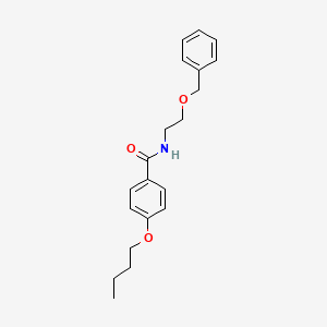 molecular formula C20H25NO3 B11546821 N-[2-(benzyloxy)ethyl]-4-butoxybenzamide 